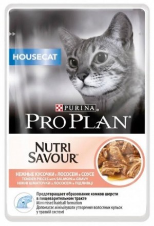 Влажный корм проплан хаускет для домашних кошек (лосось) купить в Краснодаре с доставкой на дом