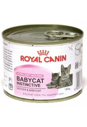 Влажный корм Роял Канин бэбикет инстинктив для котят в возрасте до 4х месяцев, также подходит для беременных и кормящих кошек.
