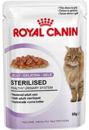 Влажный корм Роял Канин стерилайзд для стерилизованных кошек и котов с избыточным весом.