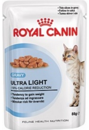 Влажный корм Роял Канин Ультра Лайт для кошек с лишним весом: кусочки в соусе 