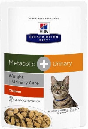 влажный корм хиллс метаболик+уринари (meta+c/d) для кошек