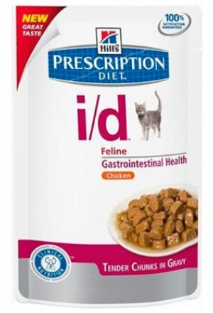 влажный корм хиллс i/d для кошек при заболеваниях желудка, при панкреатите