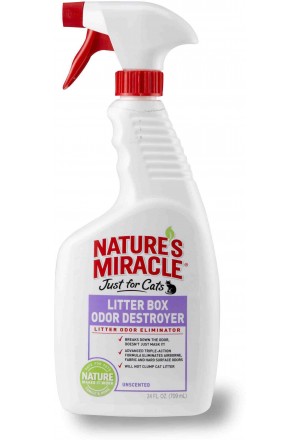 Nature's Miracle Litter Box Odor Destroyer спрей для устранения запаха кошачьего туалета 
