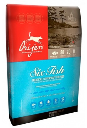Корм Orijen 6 рыб для собак всех пород купить в Краснодаре с доставкой на дом