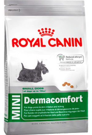Роял Канин дермакомфорт мини для собак мелких пород с аллергией, раздраженной кожей
