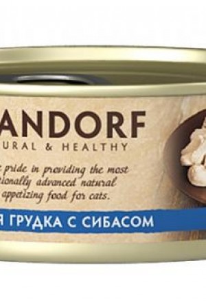 Купить консервы Грандорф для кошек куриная грудка с сибасом с доставкой в Краснодаре