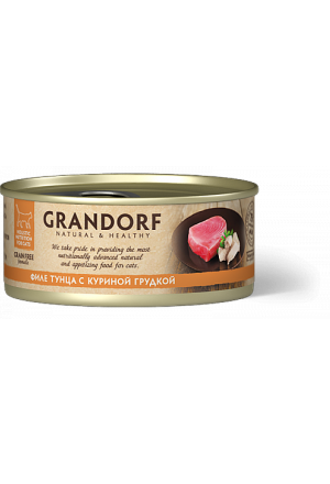 Купить консервы Грандорф для кошек филе тунца с куриной грудкой в Краснодаре с доставкой на дом