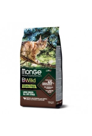 купить Беззерновой корм монж с буйволом для крупных кошек в Краснодаре с доставкой на дом