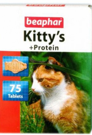 Витамины для взрослых кошек рыбки с протеином, 75шт